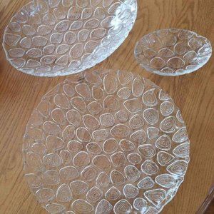 Crate & Barrel Centerpiece Platter/Serving Pieces (set of 3) Made in Italy